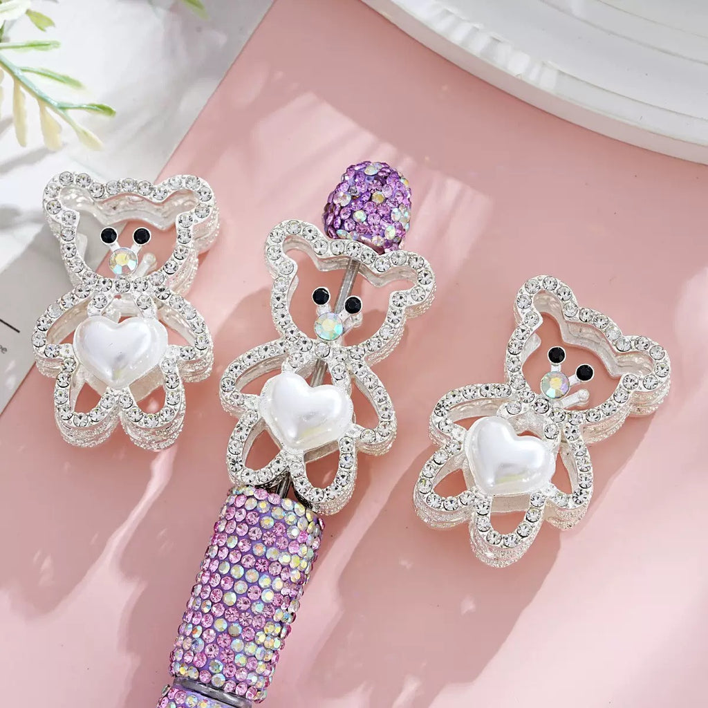 Cute bear shape style DIY metal charms for pens