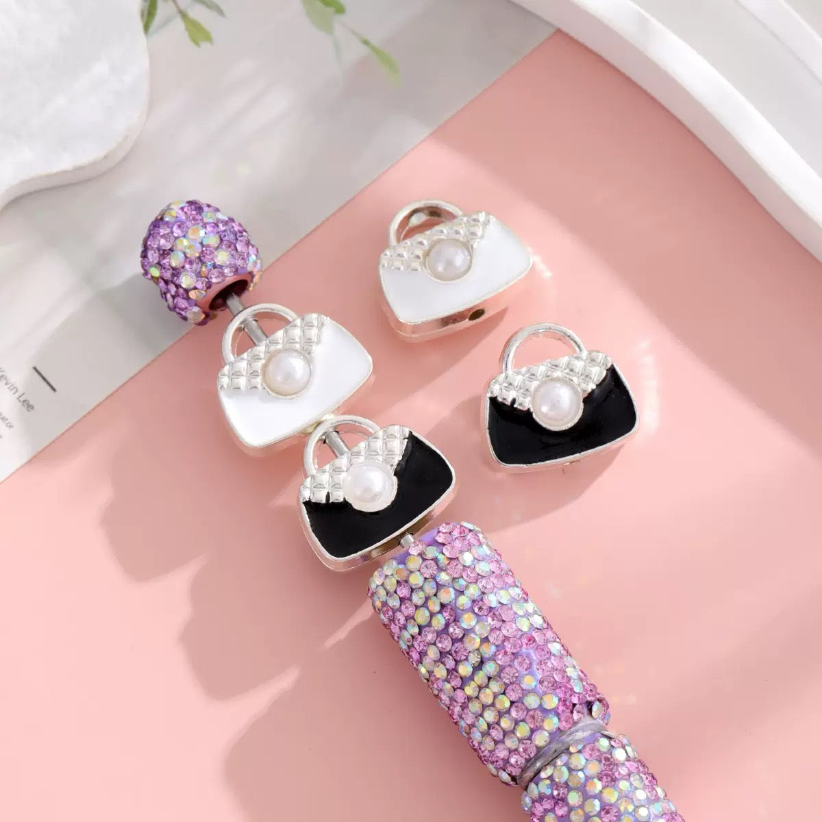 Beautiful and cute metal DIY accessories for pens with 10 pcs
